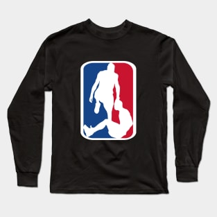 Allen Iverson step over Ty Lue parody nba logo Long Sleeve T-Shirt